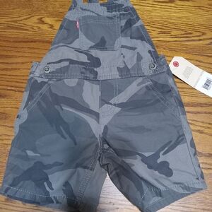 Levi's Gray Camouflage Overalls